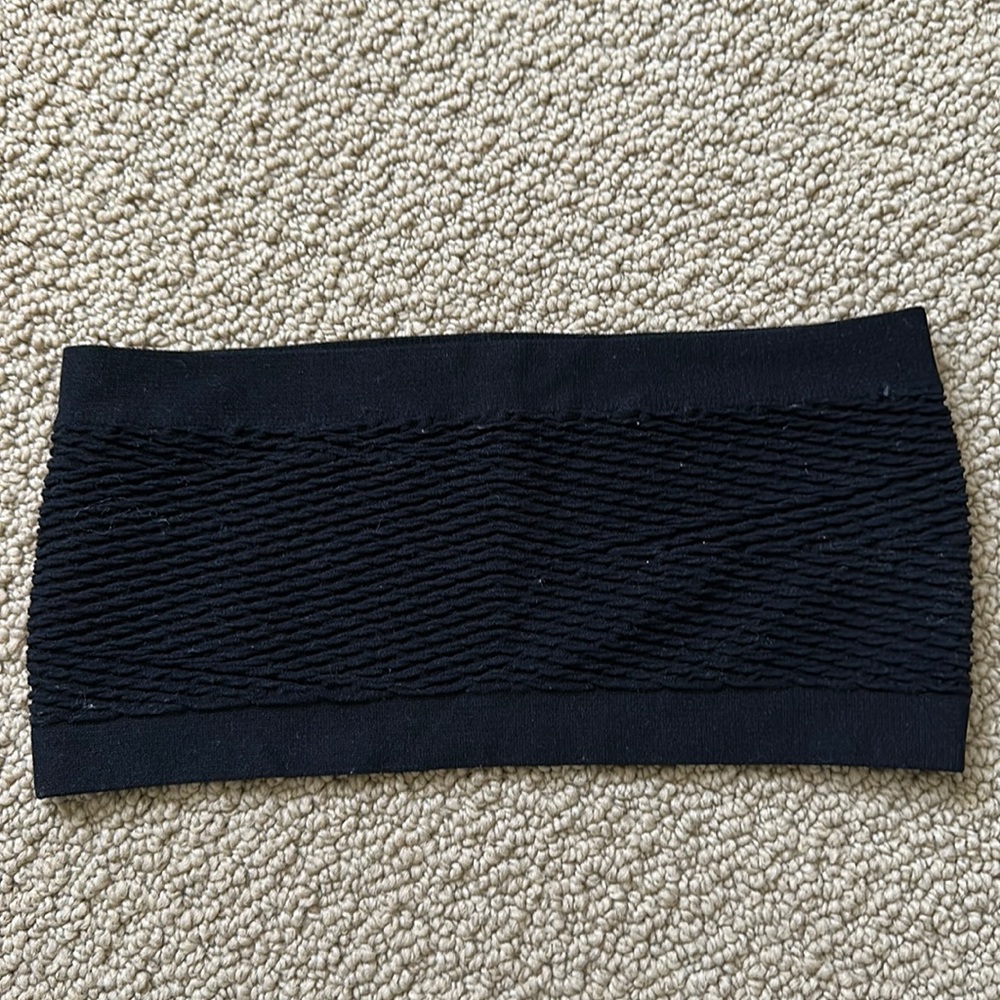Urban Outfitters Black Ribbed Bandeau